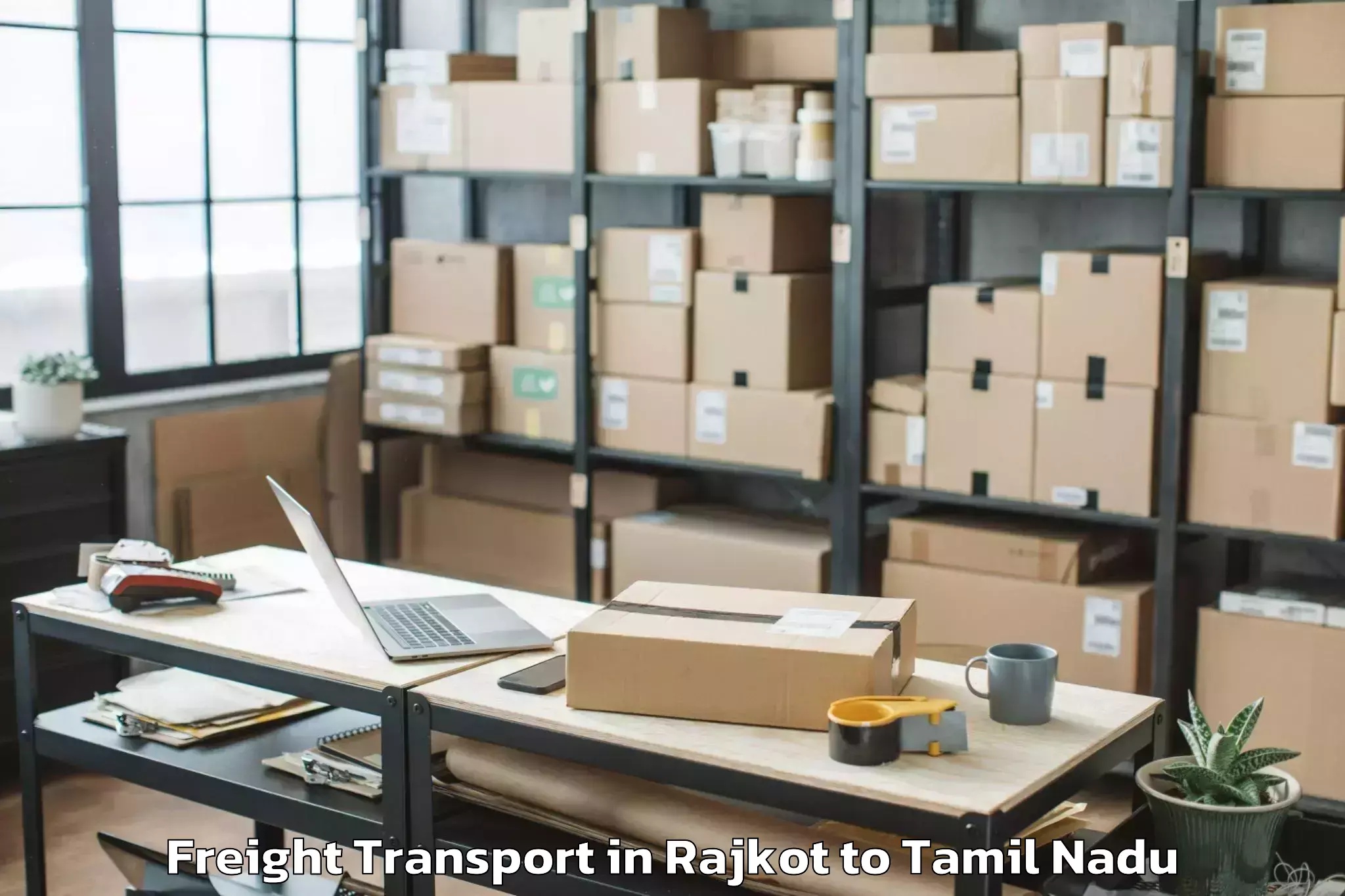 Professional Rajkot to Guindy Thiru Vi Ka Estate Freight Transport